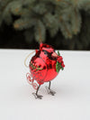 vintage glass cardinal holiday ornament