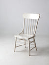 antique white press back chair