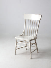 antique white press back chair