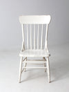antique white press back chair