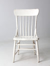 antique white press back chair