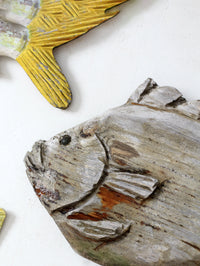 vintage carved fish wall art collection
