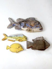vintage carved fish wall art collection