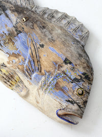 vintage carved fish wall art collection