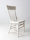 antique white press back chair