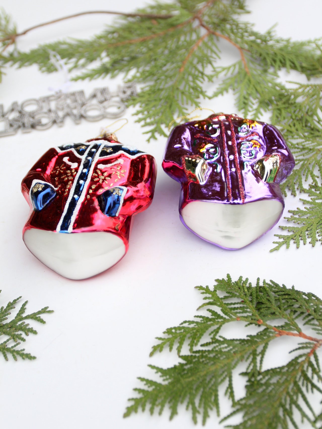 vintage Western holiday ornament set