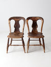 antique balloon back dining chairs pair