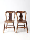 antique balloon back dining chairs pair