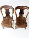 antique balloon back dining chairs pair