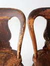 antique balloon back dining chairs pair