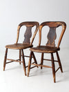 antique balloon back dining chairs pair