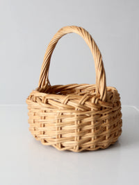 vintage wicker gathering basket
