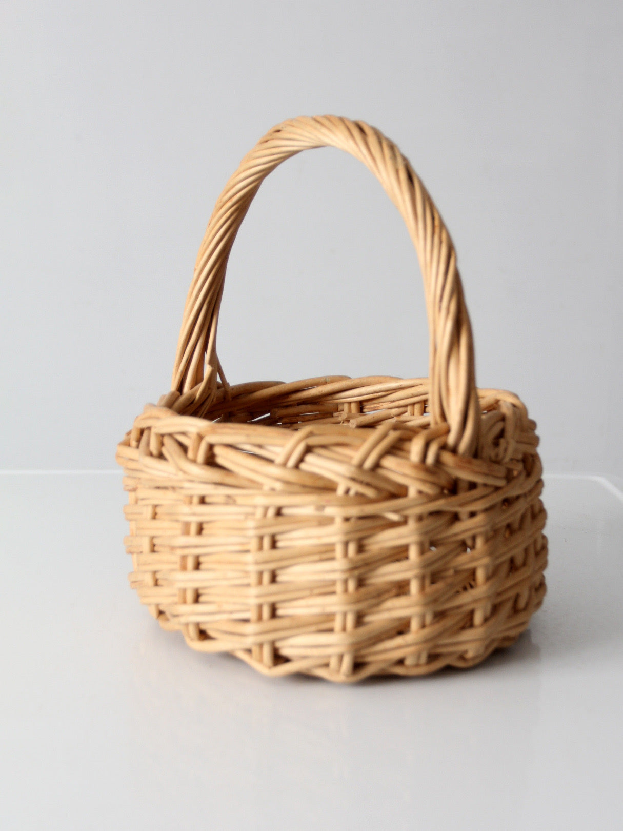vintage wicker gathering basket