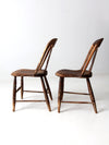 antique balloon back dining chairs pair