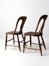 antique balloon back dining chairs pair
