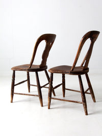 antique balloon back dining chairs pair