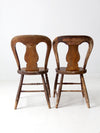 antique balloon back dining chairs pair