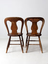 antique balloon back dining chairs pair