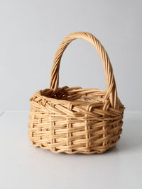 vintage wicker gathering basket