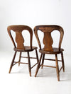 antique balloon back dining chairs pair