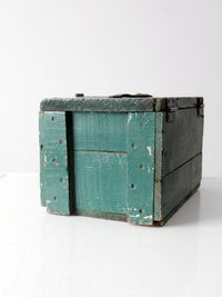 vintage painted wood tool box