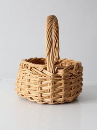 vintage wicker gathering basket