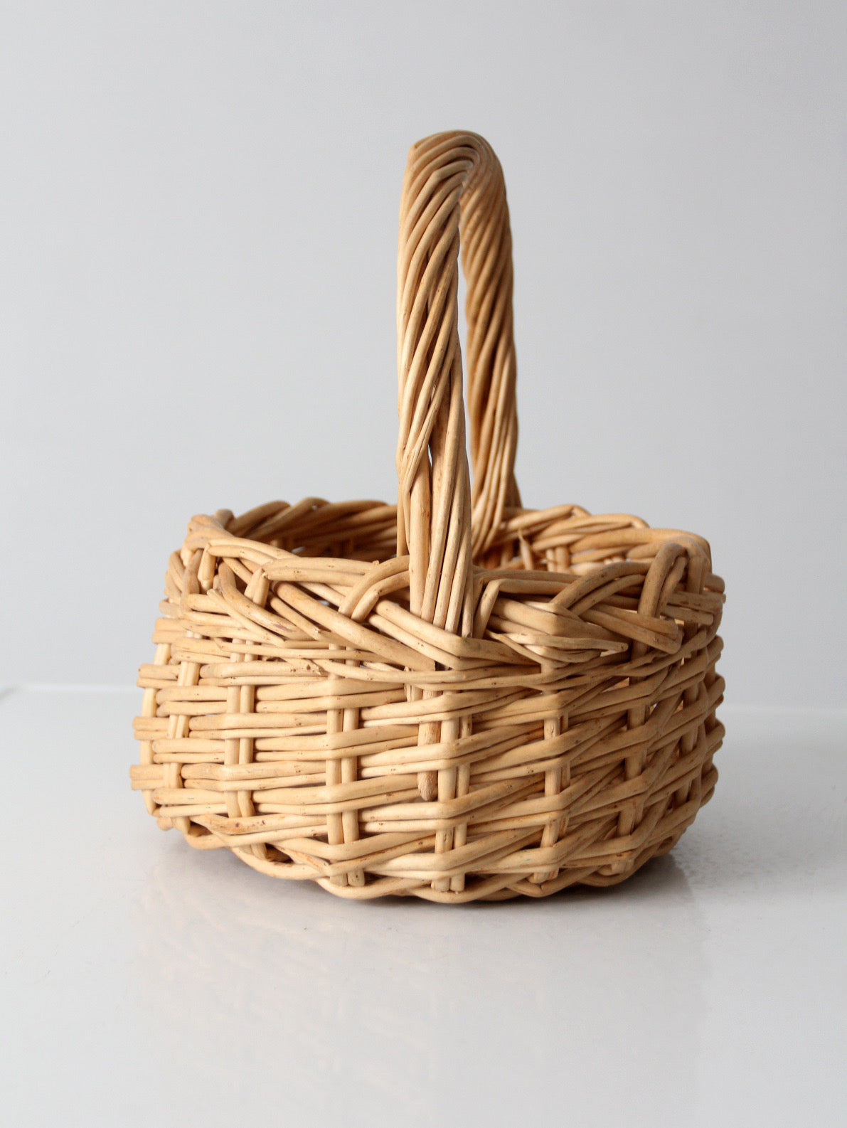 vintage wicker gathering basket