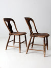 antique balloon back dining chairs pair