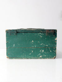 vintage painted wood tool box