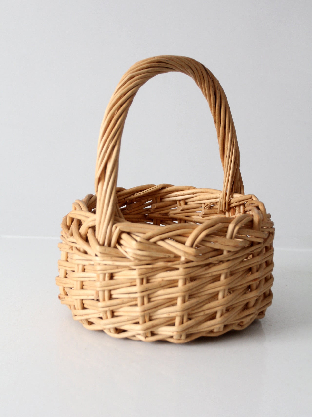 vintage wicker gathering basket