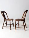 antique balloon back dining chairs pair