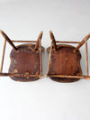 antique balloon back dining chairs pair