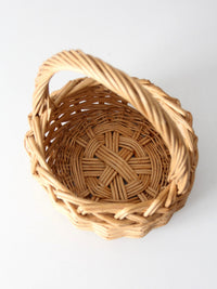 vintage wicker gathering basket
