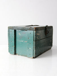 vintage painted wood tool box