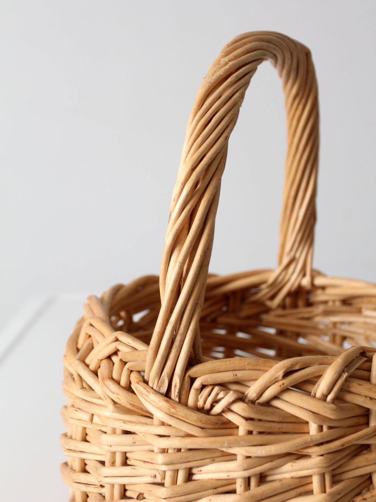 vintage wicker gathering basket