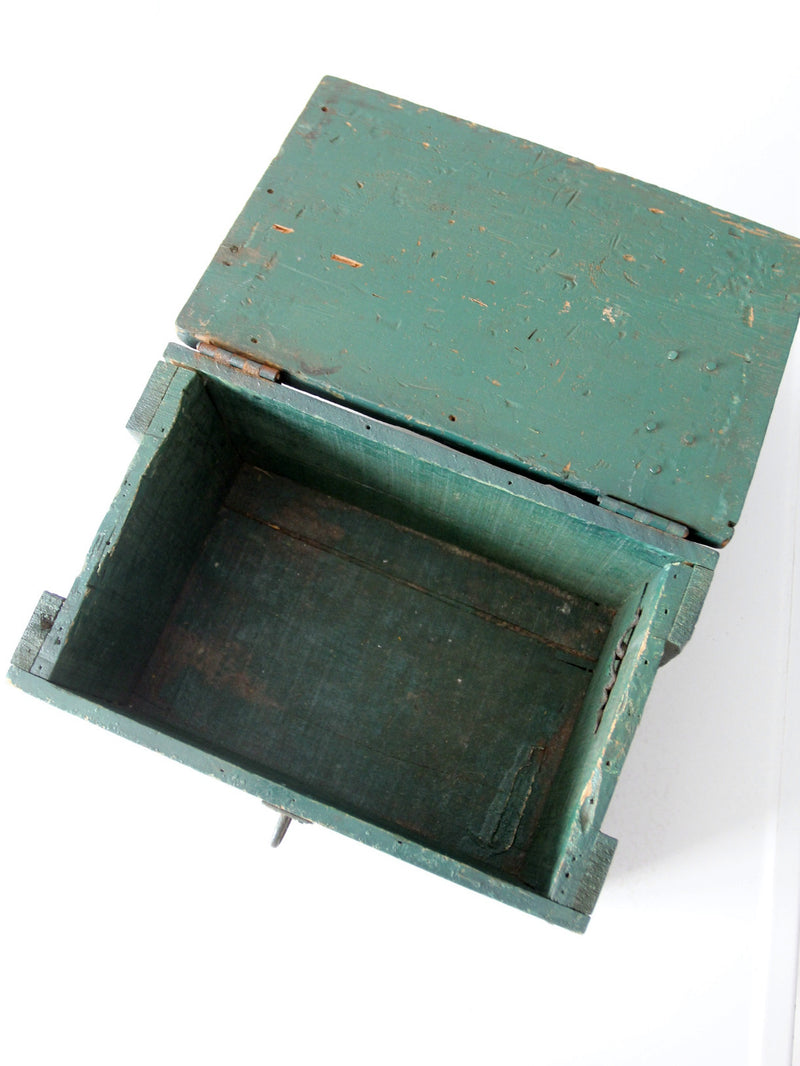 vintage painted wood tool box