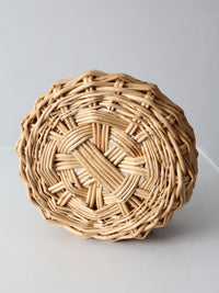 vintage wicker gathering basket