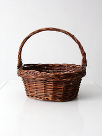 vintage wicker gathering basket