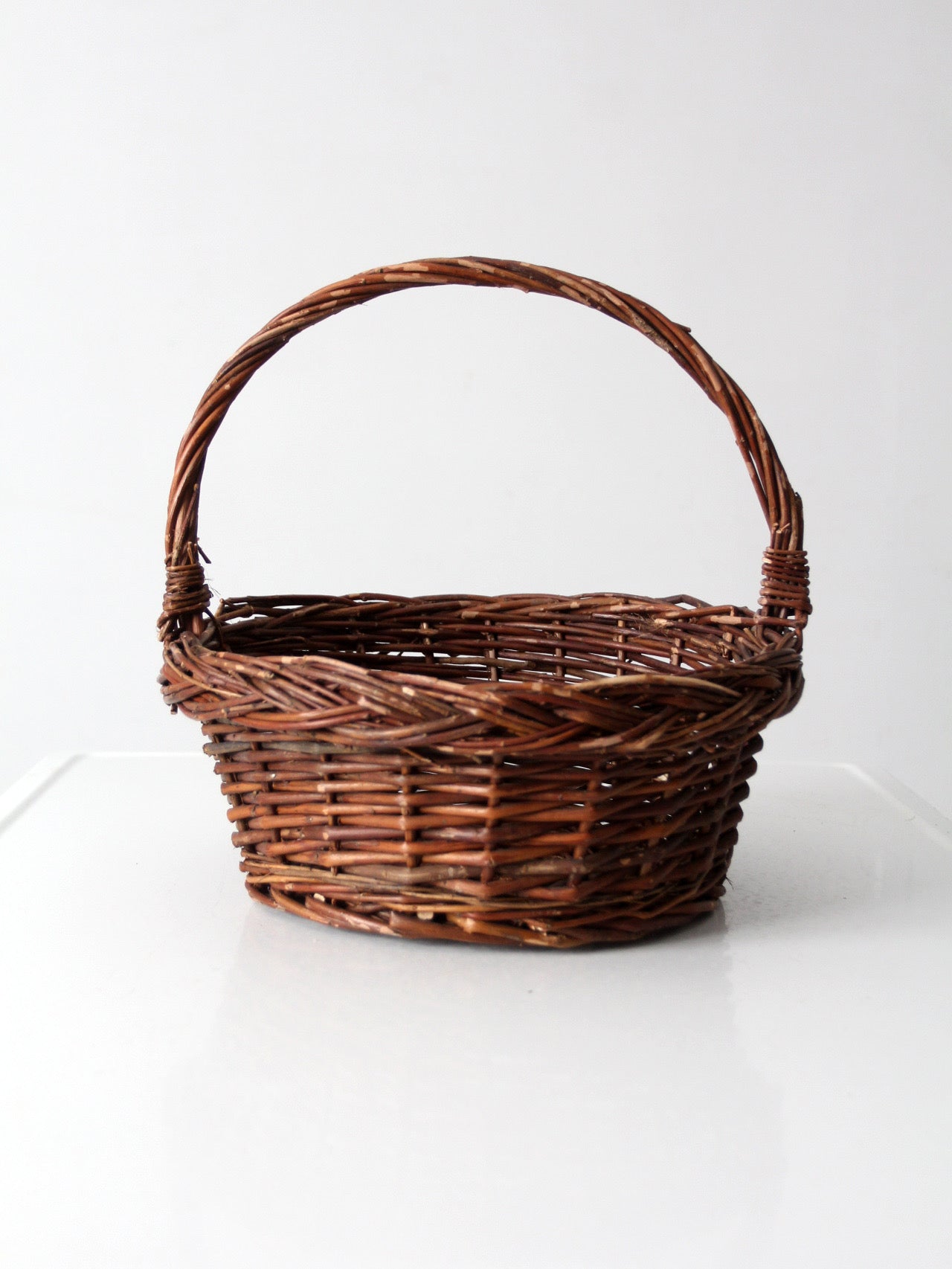 vintage wicker gathering basket
