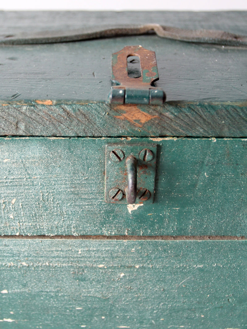 vintage painted wood tool box