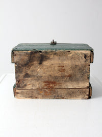 vintage painted wood tool box