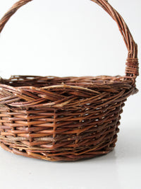 vintage wicker gathering basket