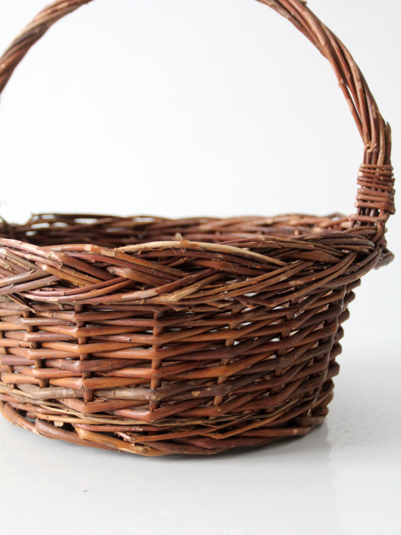 vintage wicker gathering basket