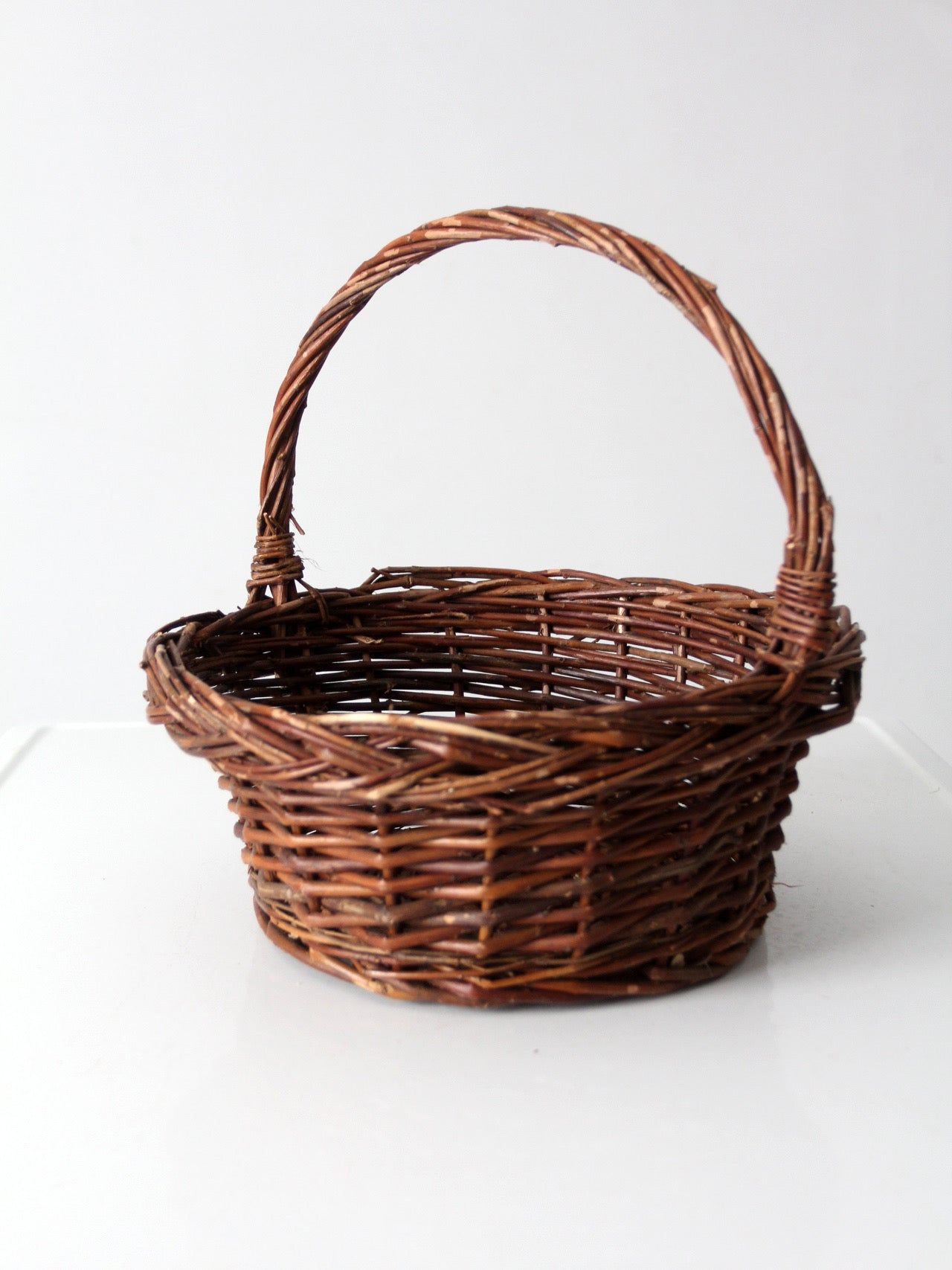 vintage wicker gathering basket