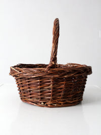 vintage wicker gathering basket
