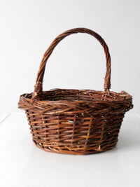 vintage wicker gathering basket