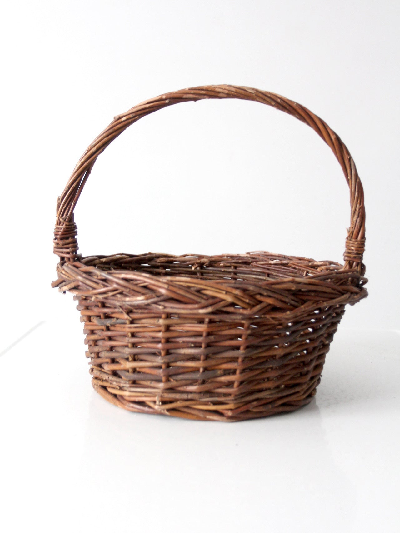 vintage wicker gathering basket