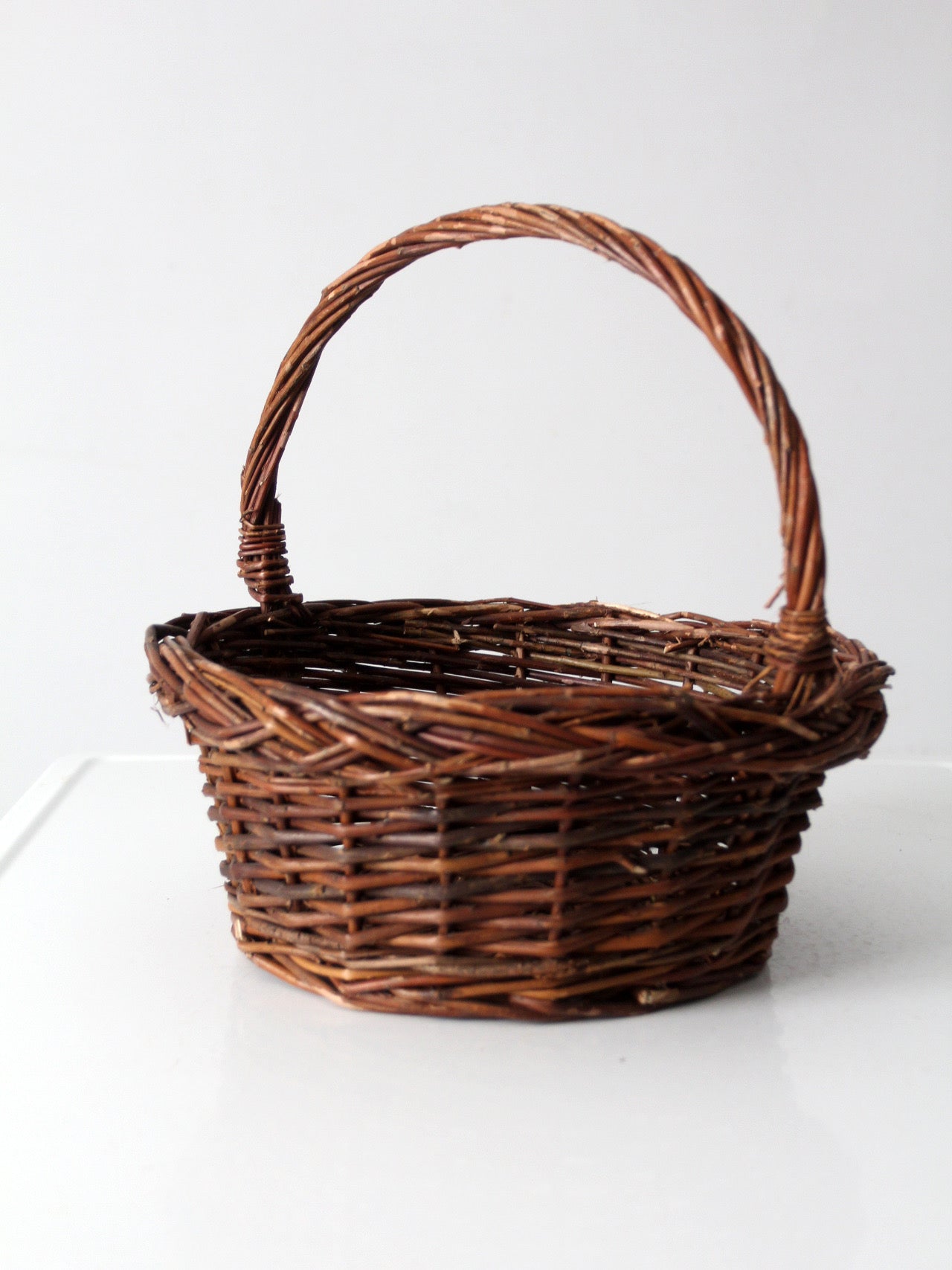 vintage wicker gathering basket