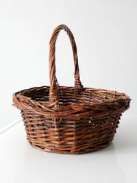 vintage wicker gathering basket