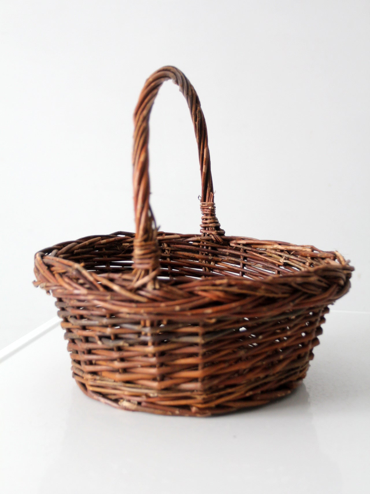 vintage wicker gathering basket